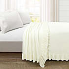 Alternate image 2 for Lush D&eacute;cor Reyna Soft Knitted Ruffle Throw Blanket in Ivory