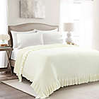 Alternate image 1 for Lush D&eacute;cor Reyna Soft Knitted Ruffle Throw Blanket in Ivory