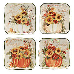 Certified International Harvest Morning Canape Plates (Set of 4)
