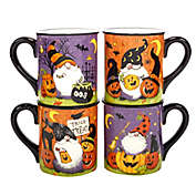 Certified International Halloween Gnomes 18 oz. Coffee Mugs (Set of 4)