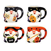 Certified International Halloween Gnomes 18 oz. 3-D Coffee Mugs (Set of 4)