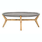 Alternate image 1 for Safavieh Hadwin Oval Concrete Outdoor Coffee Table in Dark Grey