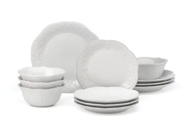 Lenox&reg; French Perle 12-Piece Plate and Bowl Dinnerware Set in White