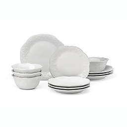 Lenox® French Perle 12-Piece Plate and Bowl Dinnerware Set in White
