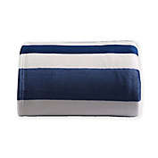 Nautica&reg; Awning Stripe Ultra Soft Plush Twin Blanket in Navy