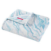Betsey Johnson&reg; Marble Ultra Soft Plush Reversible Full/Queen Blanket in Blue Topaz