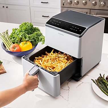 Cosori Dual Blaze&trade; 6.8 qt. Smart Air Fryer with Skewer Rack in Grey. View a larger version of this product image.
