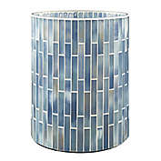 JLA Home Asra Glass Wastebasket in Blue