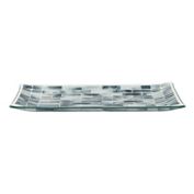 JLA Home Dove Glass Vanity Tray in Grey