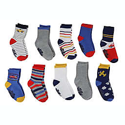 Capelli® New York Size 2T-4T 10-Pack Transportation Socks