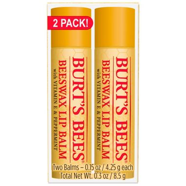 Burt's Bees&reg; 2-Pack 0.15 oz. Beeswax Lip Balm. View a larger version of this product image.