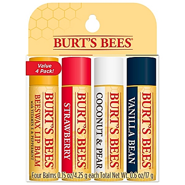 Burt&#39;s Bees&reg; 4-Pack  .15 oz. Assorted Lip Balms. View a larger version of this product image.