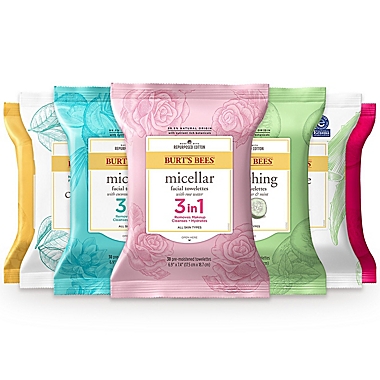 Burt&#39;s Bees&reg; 30-Count Facial Cleansing Towelettes with White Tea Extract. View a larger version of this product image.