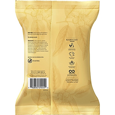 Burt&#39;s Bees&reg; 30-Count Facial Cleansing Towelettes with White Tea Extract. View a larger version of this product image.