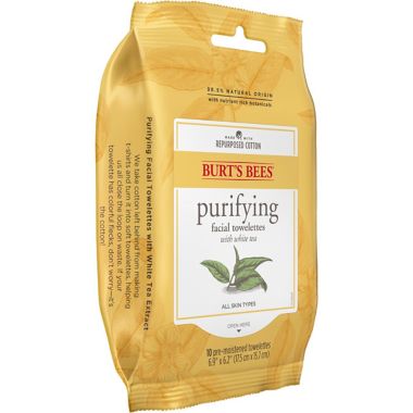 Burt's Bees&reg; 10-Count Facial Cleansing Towelettes with White Tea Extract. View a larger version of this product image.