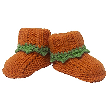 Little Me&reg; Size 0-12M 2-Piece My First Halloween Pumpkin Hat and Bootie Set in Orange. View a larger version of this product image.