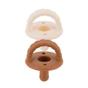Itzy Ritzy&reg; 2-Pack Sweetie Soother&trade; in Braid Coconut/Toffee Braid