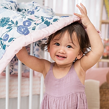 aden + anais&trade; essentials Flowers Bloom Crib Bedding Collection in Pink. View a larger version of this product image.