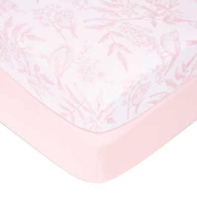 aden + anais&trade; essentials Flowers Bloom 2-Pack Cotton Crib Sheets in Pink