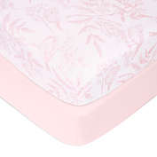 aden + anais&trade; essentials Flowers Bloom 2-Pack Cotton Crib Sheets in Pink