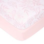 aden + anais&trade; essentials Flowers Bloom 2-Pack Cotton Crib Sheets in Pink