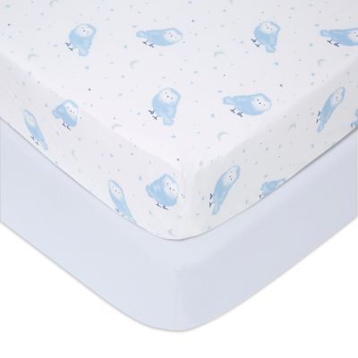 aden + anais&trade; Time to Dream 2-Pack Cotton Crib Sheets in Blue