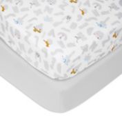 aden + anais&trade; Alphabet Animals 2-Pack Cotton Crib Sheets in Grey