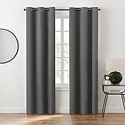 Eclipse Marston 63-Inch Grommet Window Curtain Panel in Charcoal (Set of 2)