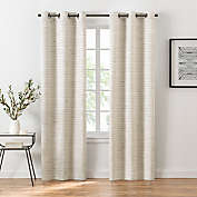 Eclipse Textured Slub 63-Inch Grommet Window Curtain Panel in Ivory (Set of 2)