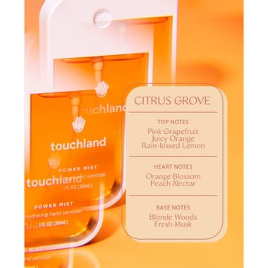 Touchland&reg; 1 oz. Citrus Grove Power Mist Hydrating Hand Sanitizer. View a larger version of this product image.
