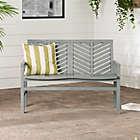 Alternate image 10 for Forest Gate Olive Outdoor Acacia Wood Loveseat Bench in Grey Wash