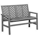 Alternate image 0 for Forest Gate Olive Outdoor Acacia Wood Loveseat Bench in Grey Wash