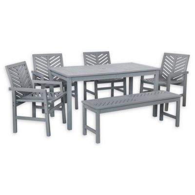 Forest Gate Olive 6-Piece Outdoor Acacia Dining Set