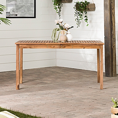 Forest Gate Arvada Acacia Wood Outdoor Dining Table in Brown. View a larger version of this product image.