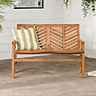 Alternate image 7 for Forest Gate Olive Outdoor Acacia Wood Loveseat Bench in Brown