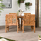 Alternate image 8 for Forest Gate Olive 5-Piece Outdoor Acacia Dining Set in Brown