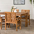 Alternate image 7 for Forest Gate Olive 5-Piece Outdoor Acacia Dining Set in Brown