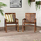 Alternate image 12 for Forest Gate Olive Acacia Wood Outdoor Chairs in Dark Brown (Set of 2)