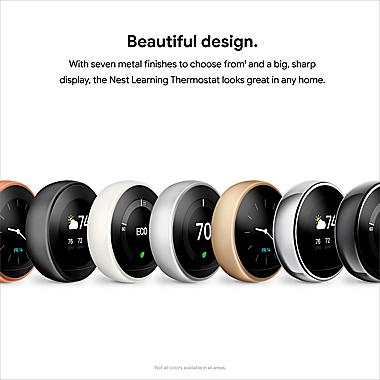 Google Nest Learning Third Generation Thermostat in White. View a larger version of this product image.