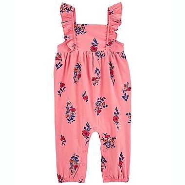 carter&#39;s&reg; Newborn Floral Jumpsuit in Pink. View a larger version of this product image.