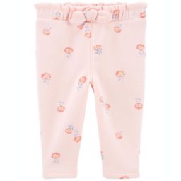 OshKosh B'gosh® Floral Fleece Pull-On Pant in Pink