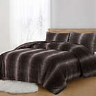 Alternate image 1 for Faux Fur 3-Piece Full/Queen Comforter Set in Cocoa