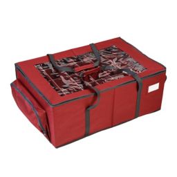 Squared Away™ 72-Count 3-Tier Christmas Ornament Storage Box in Rhubarb/Dark Shadow