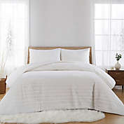 Faux Rabbit Fur 3-Piece Full/Queen Comforter Set in White
