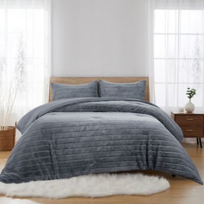 Faux Fur 3-Piece Comforter Set