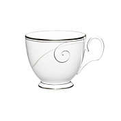 Noritake&reg; Platinum Wave Teacups in White/Platinum (Set of 4)
