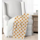 Alternate image 0 for Lush D&eacute;cor Candy Corn &amp; Pumpkins Sherpa Baby Blanket in White
