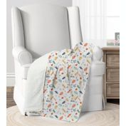 Lush D&eacute;cor Harvest Foliage Sherpa Baby Blanket in White
