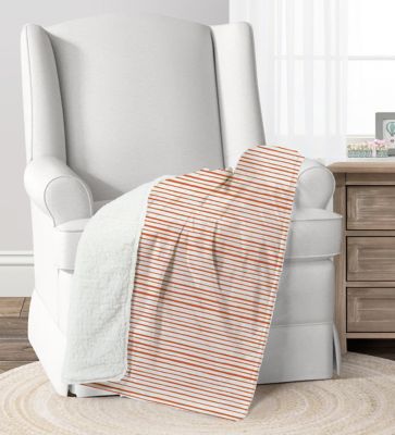Lush D&eacute;cor Brushstroke Stripe Sherpa Baby Blanket in White