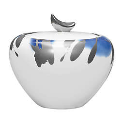 Noritake® Jubilant Days Platinum Sugar Bowl with Cover in White/Blue